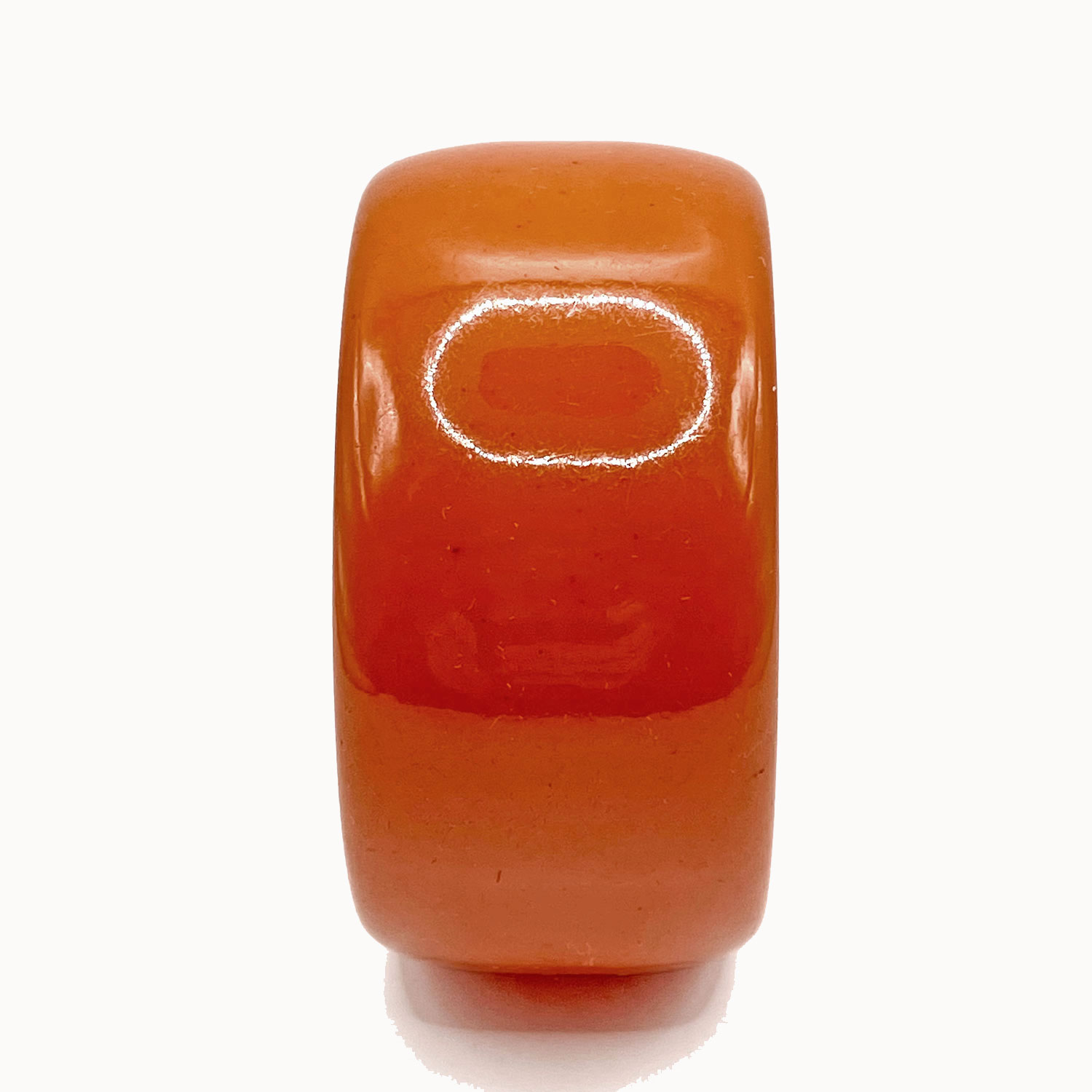 Orange bakelite bangle bracelet