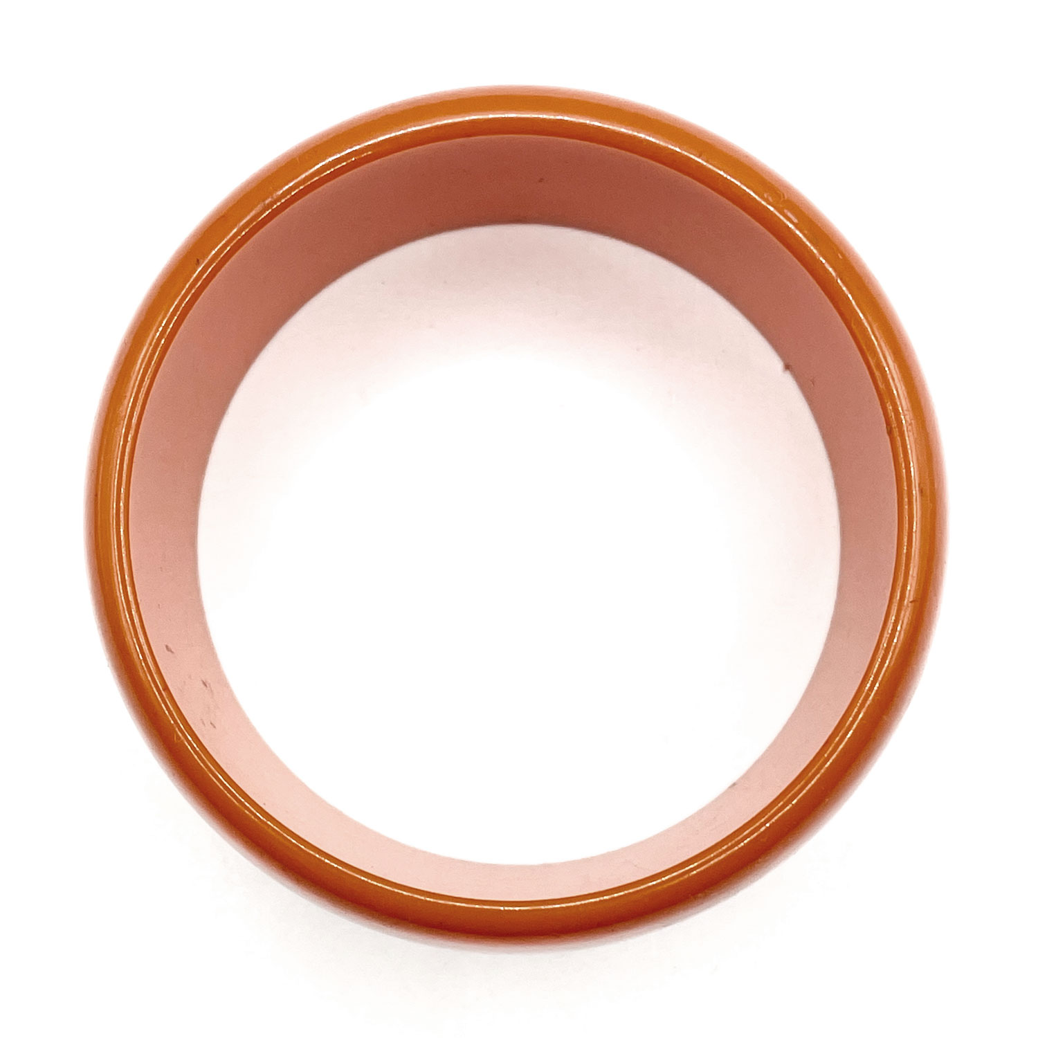 Orange bakelite bangle bracelet