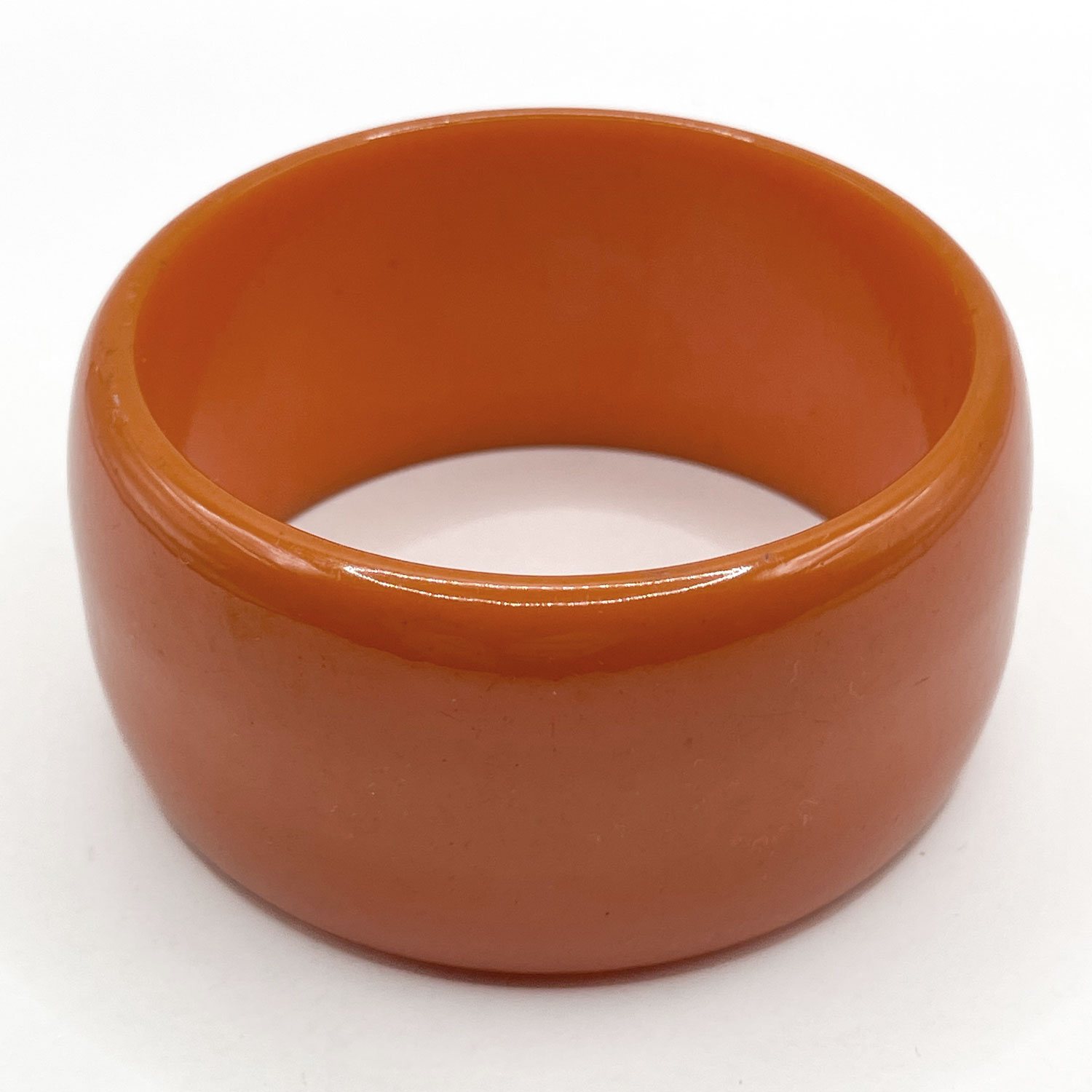 Orange bakelite bangle bracelet