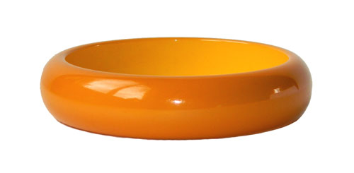 Yellow bakelite bangle