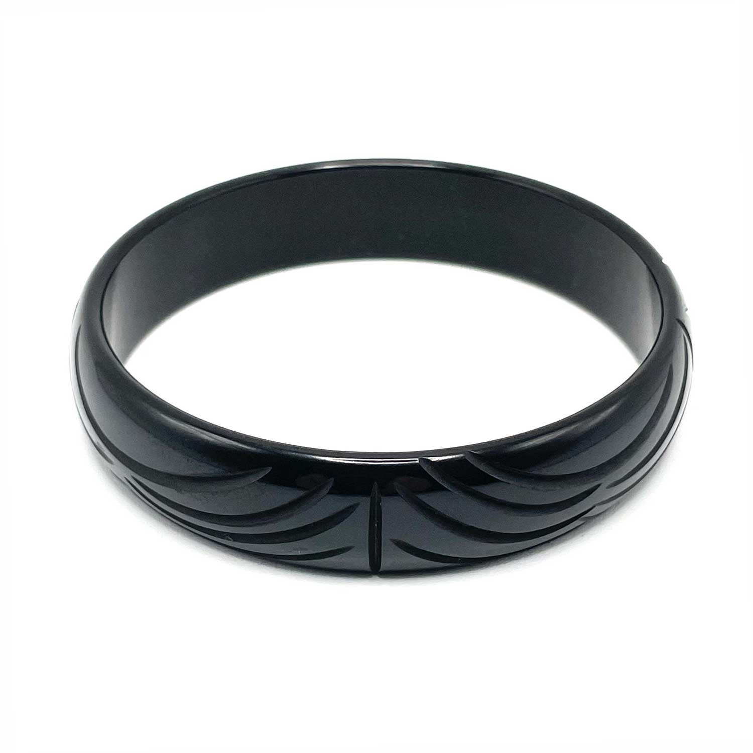 black bakelite bangle