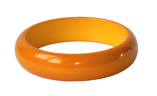 Yellow bakelite bangle