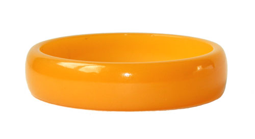 Yellow bakelite bangle
