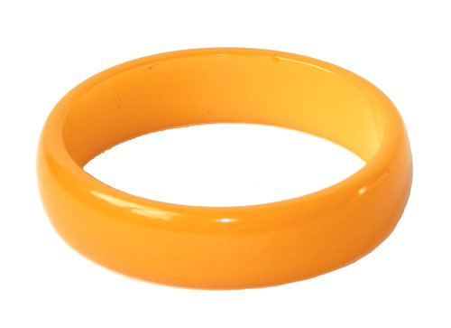 Yellow bakelite bangle