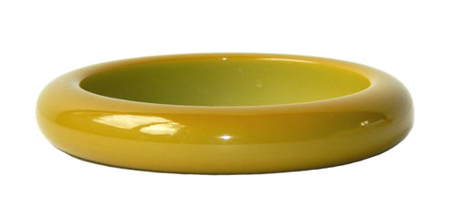 Pea soup green bakelite bangle