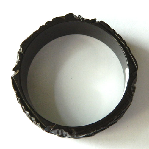 Carved bakelite bangle