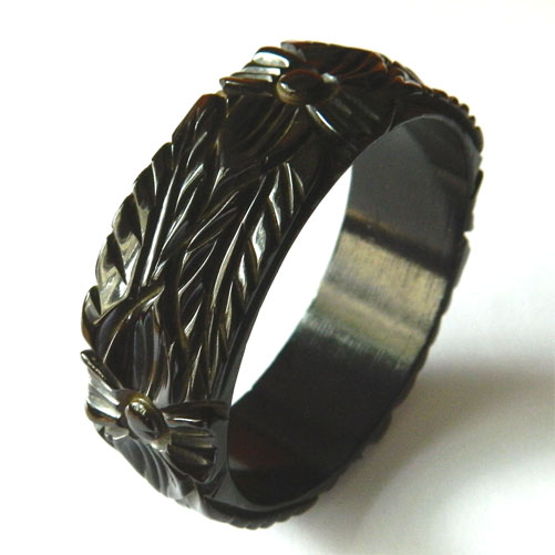 carved bakelite bangle