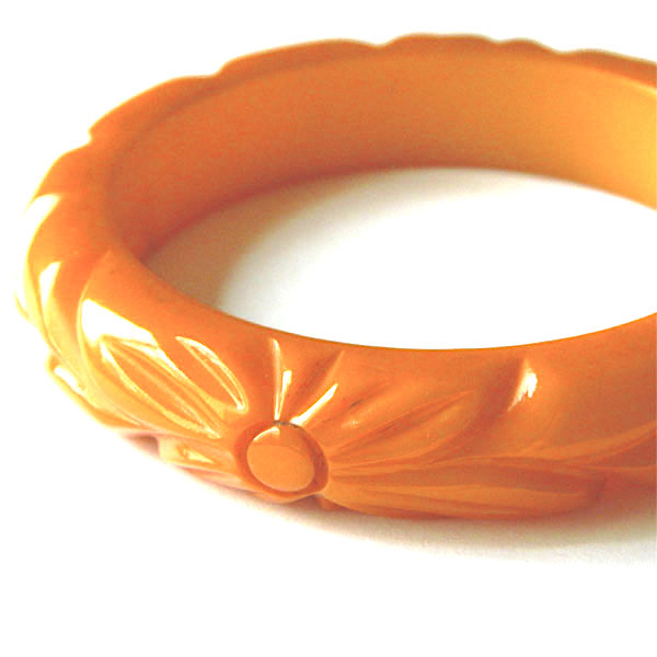 Carved bakelite bangle