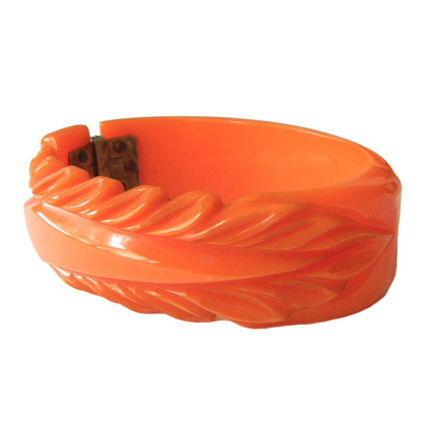 Carved bakelite bangle
