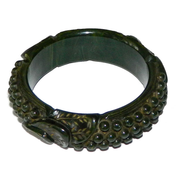 Carved bakelite bangle