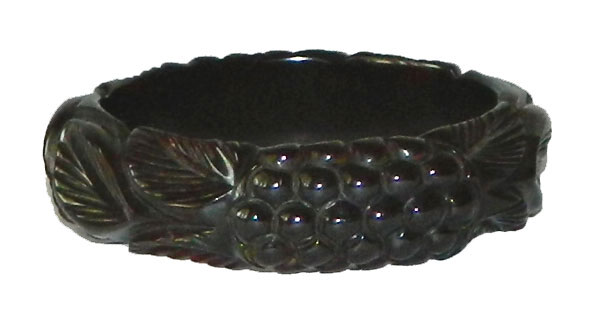 Carved bakelite bracelet