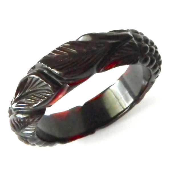 Carved bakelite bracelet