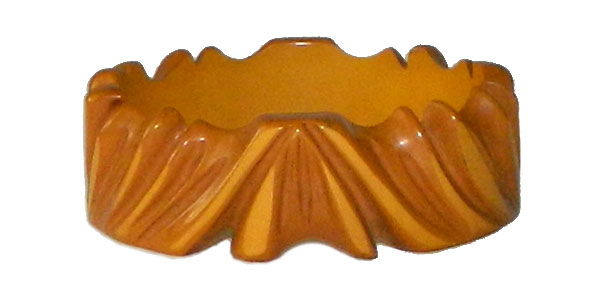 Carved bakelite bracelet