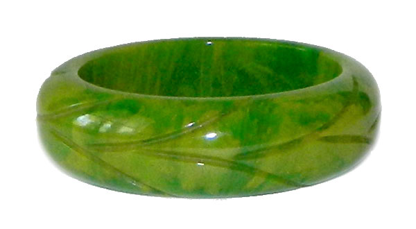 Carved bakelite bracelet