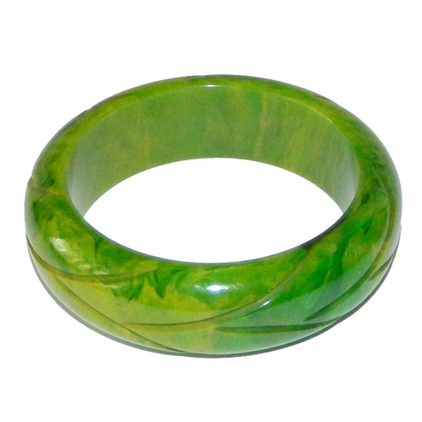 Carved bakelite bangle