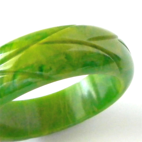 Carved bakelite bracelet