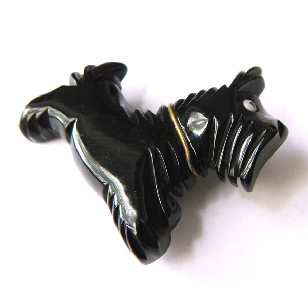 Pair of 1930's Scotty brooches