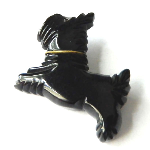 Pair of 1930's Scotty brooches