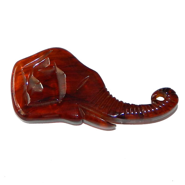 Bakelite elephant brooch