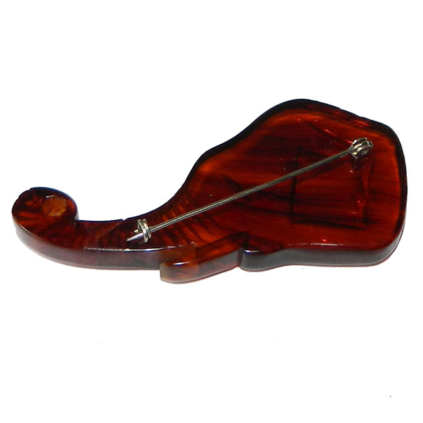 Bakelite elephant brooch