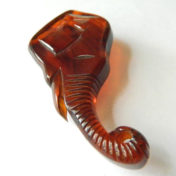 Bakelite elephant brooch