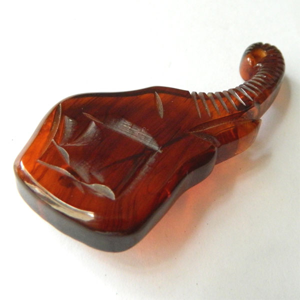Bakelite elephant brooch