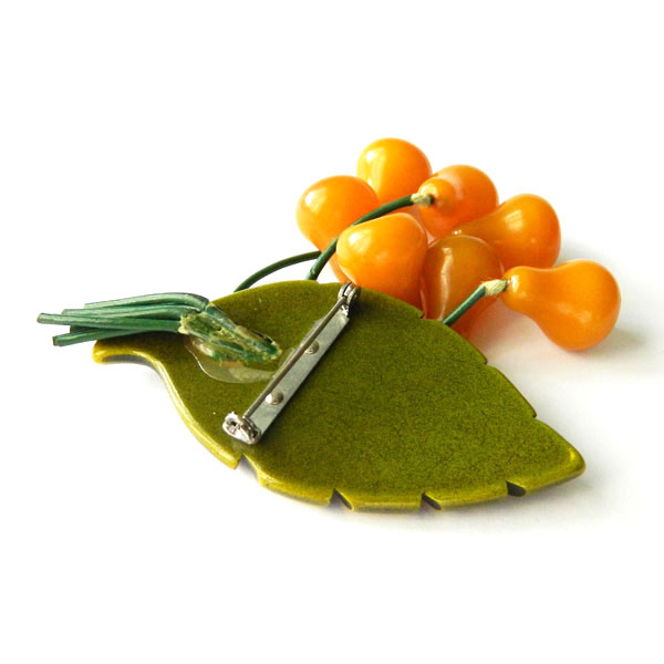 Bakelite pears brooch