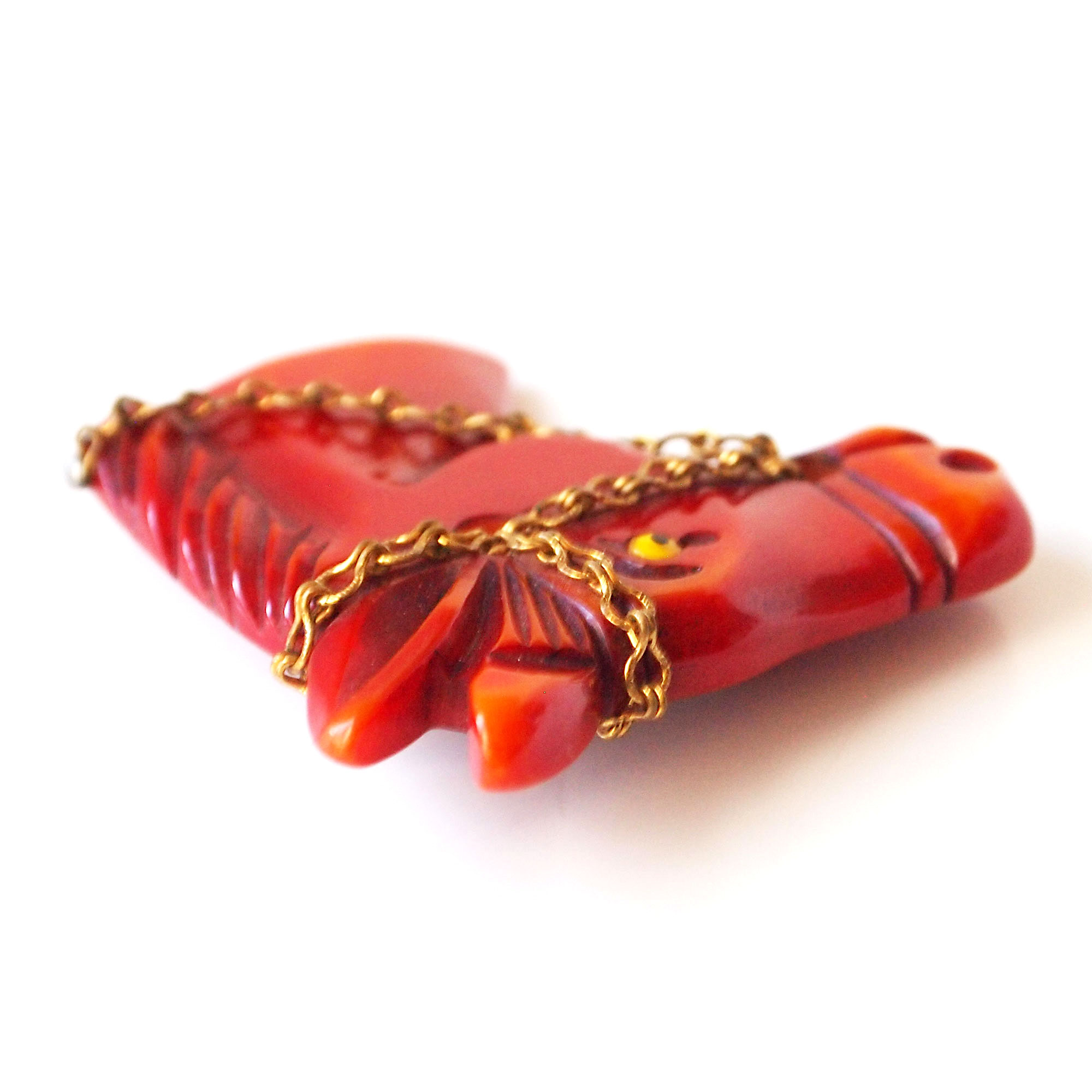 Vintage Bakelite horse head brooch