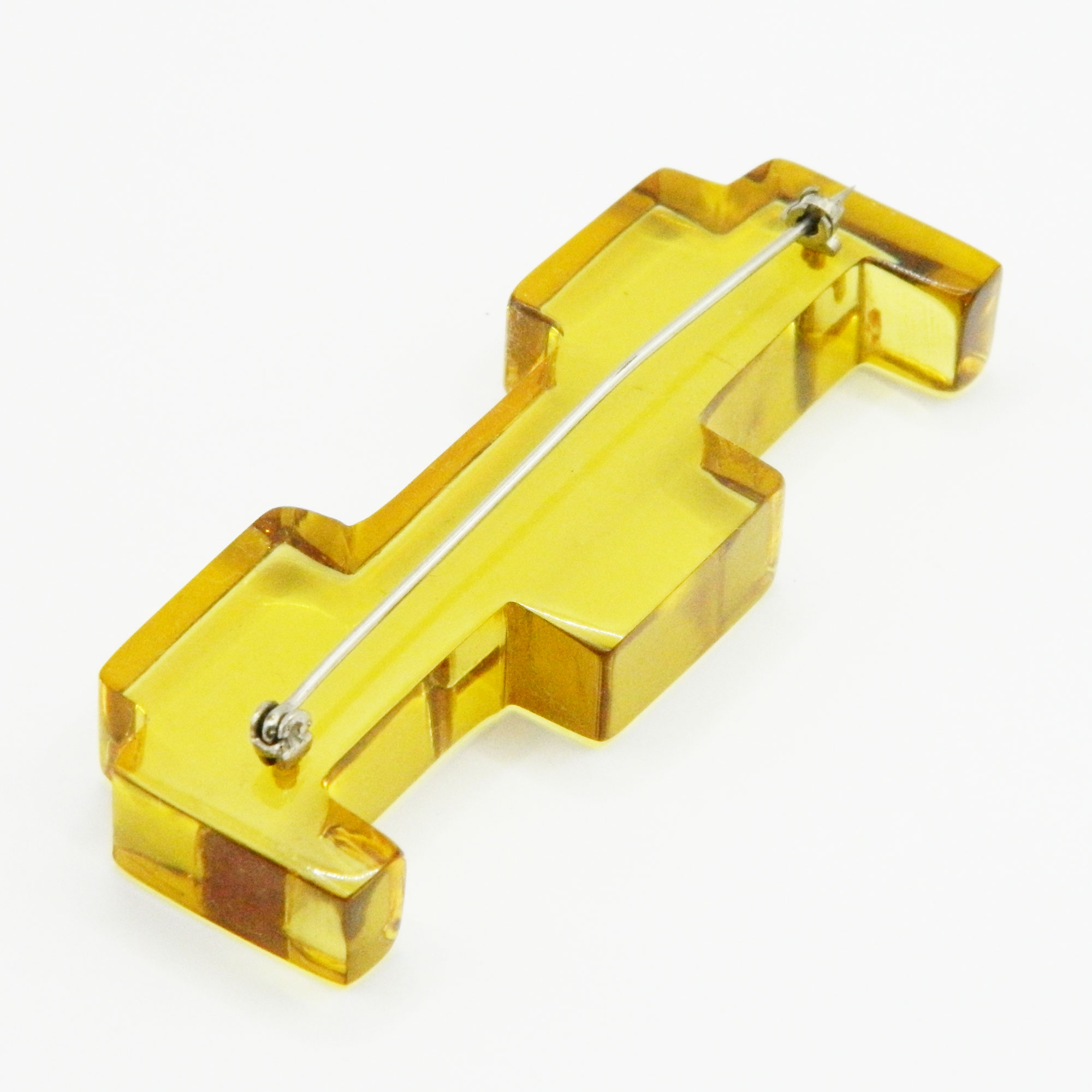 Bauhaus Art Deco bakelite brooch