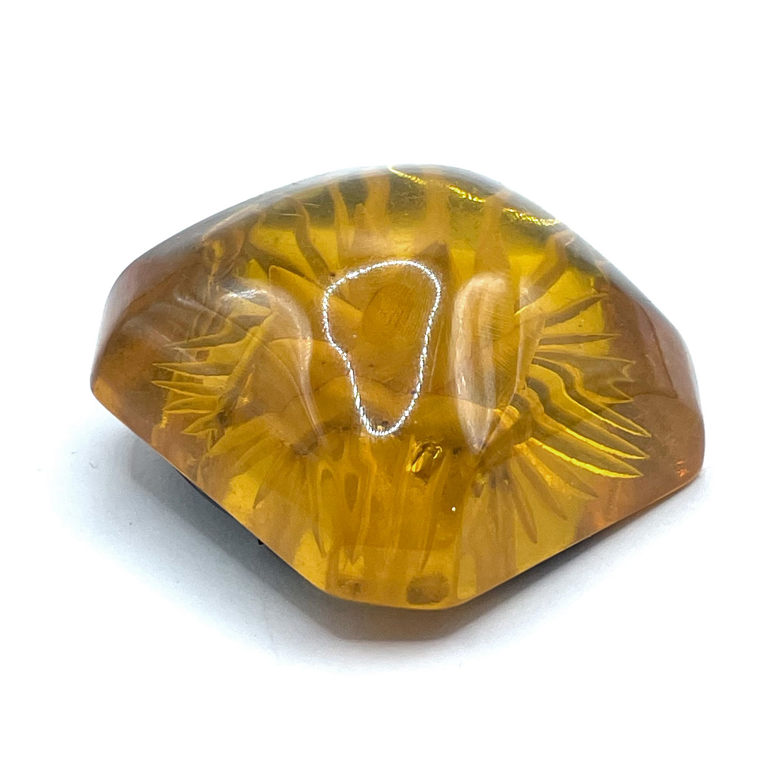 Reverse Carved Art Deco bakelite brooch