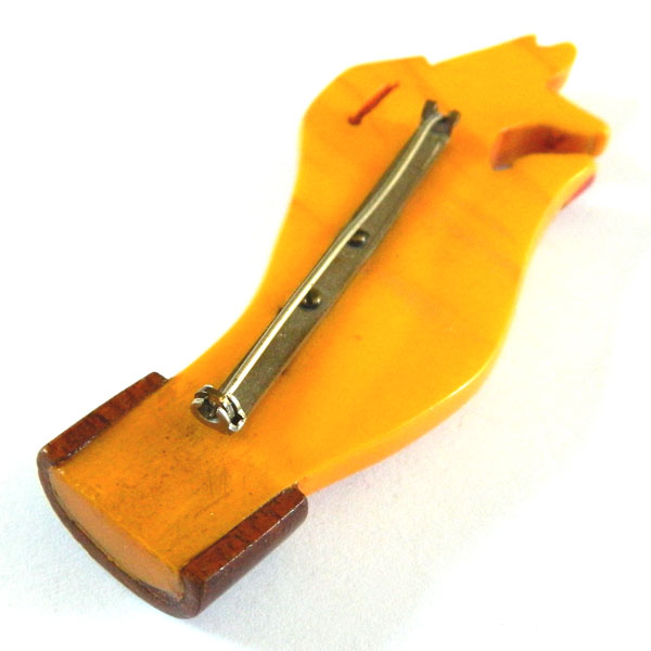 1940's bakelite hand brooch