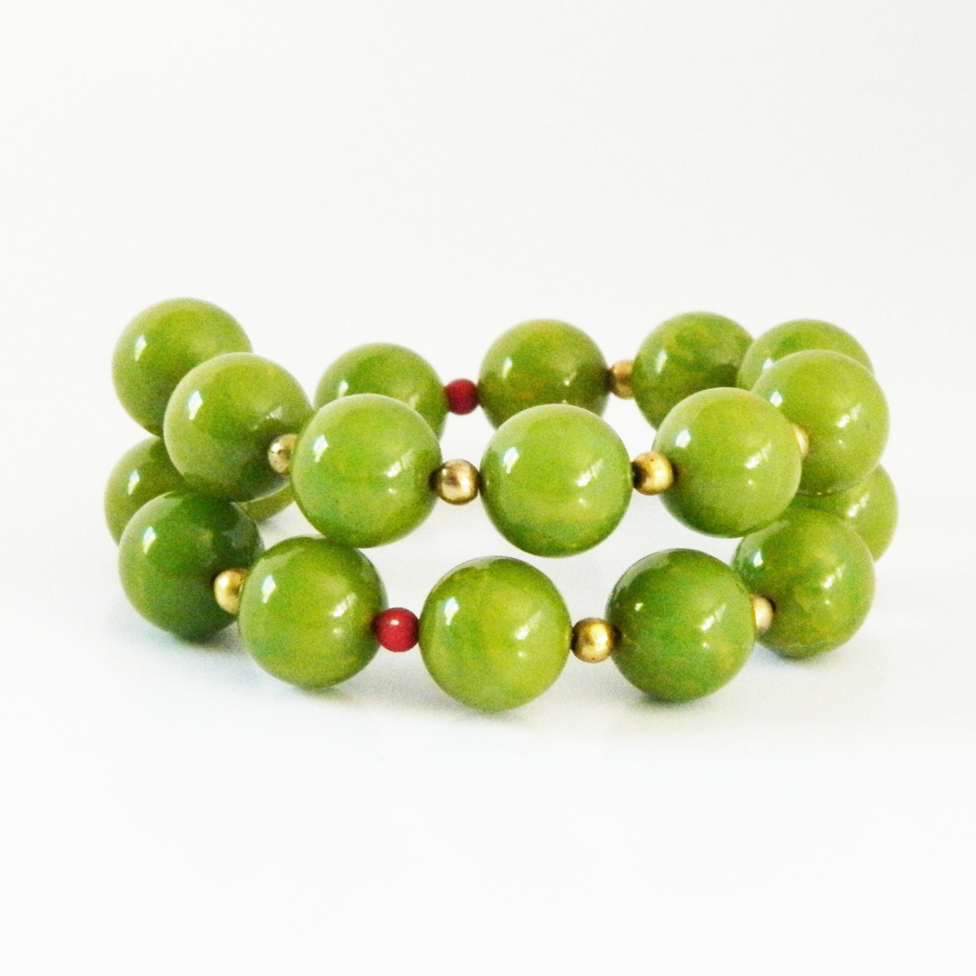 Bakelite bead wrap bracelet