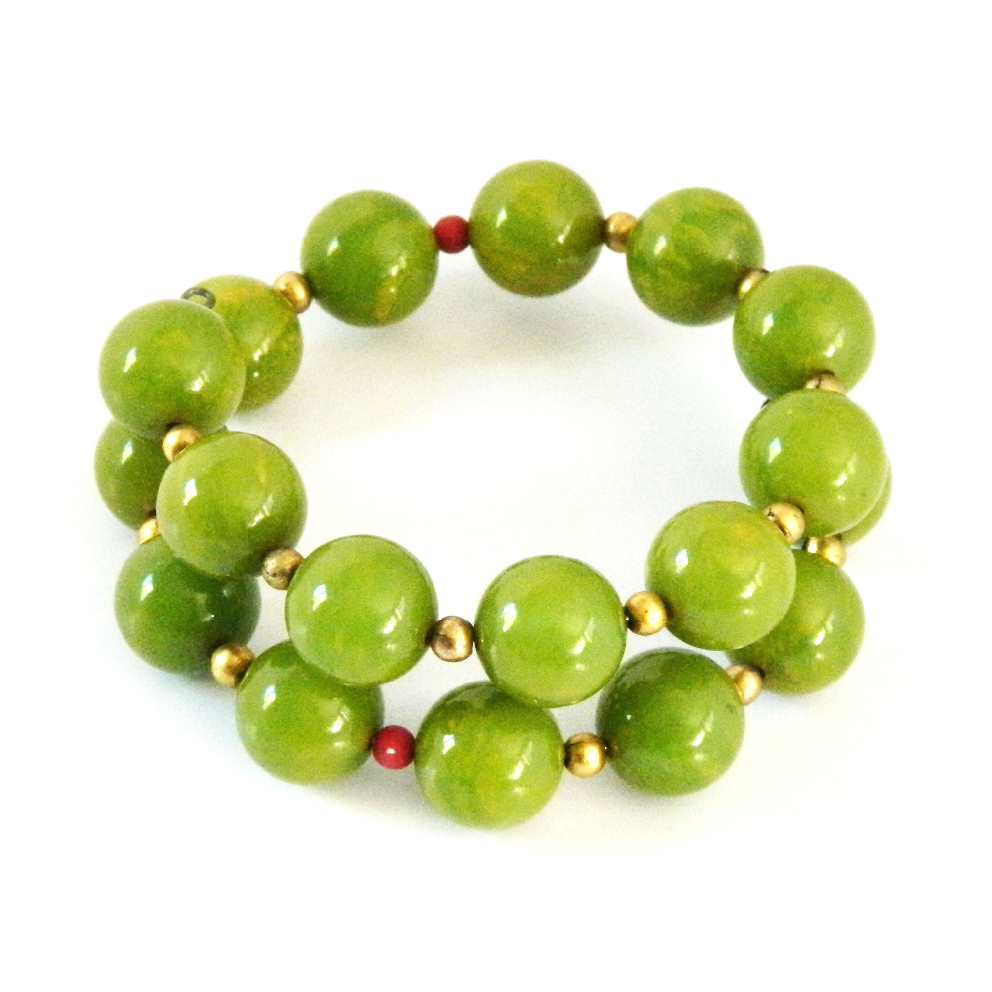 Bakelite bead wrap bracelet