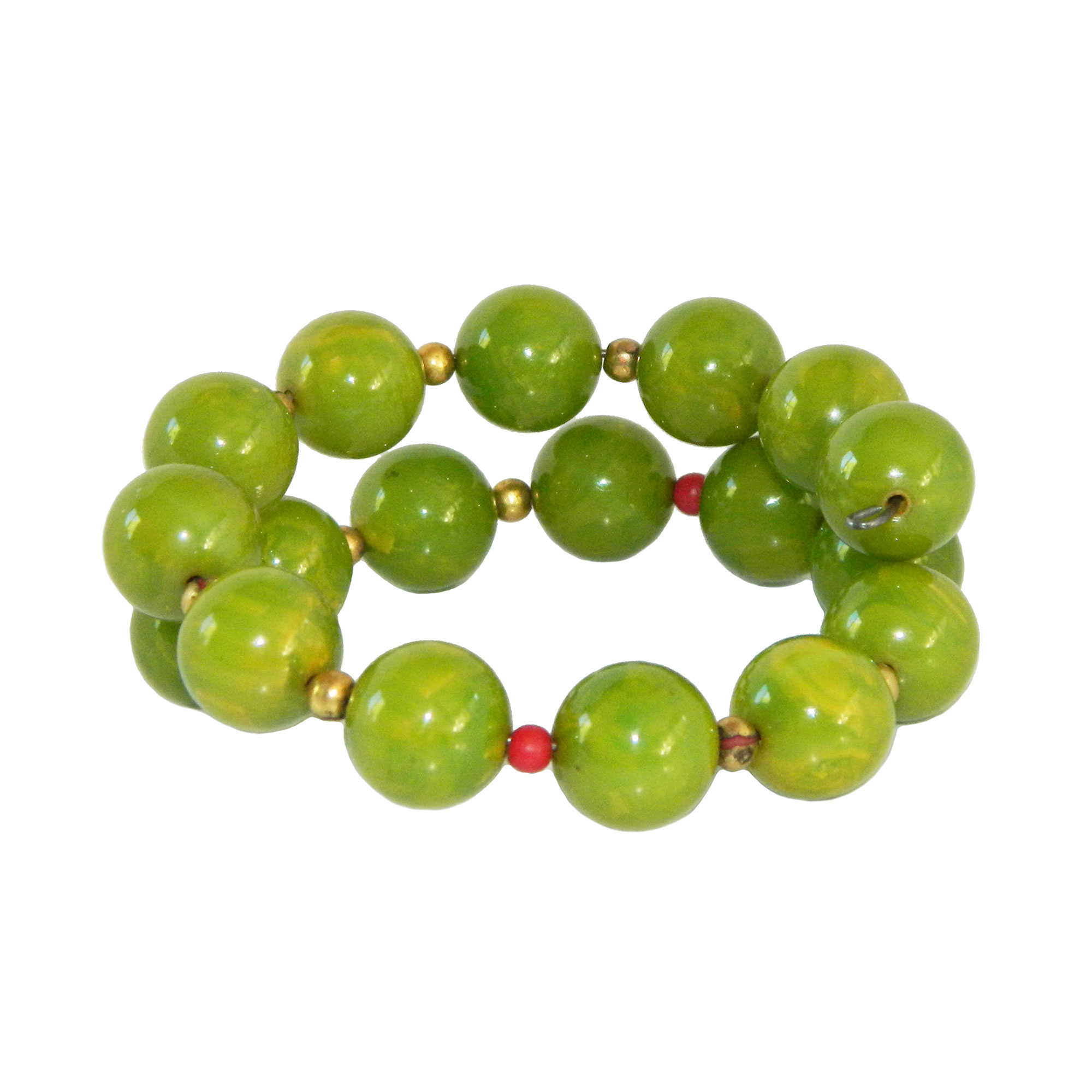 Bakelite bead wrap bracelet