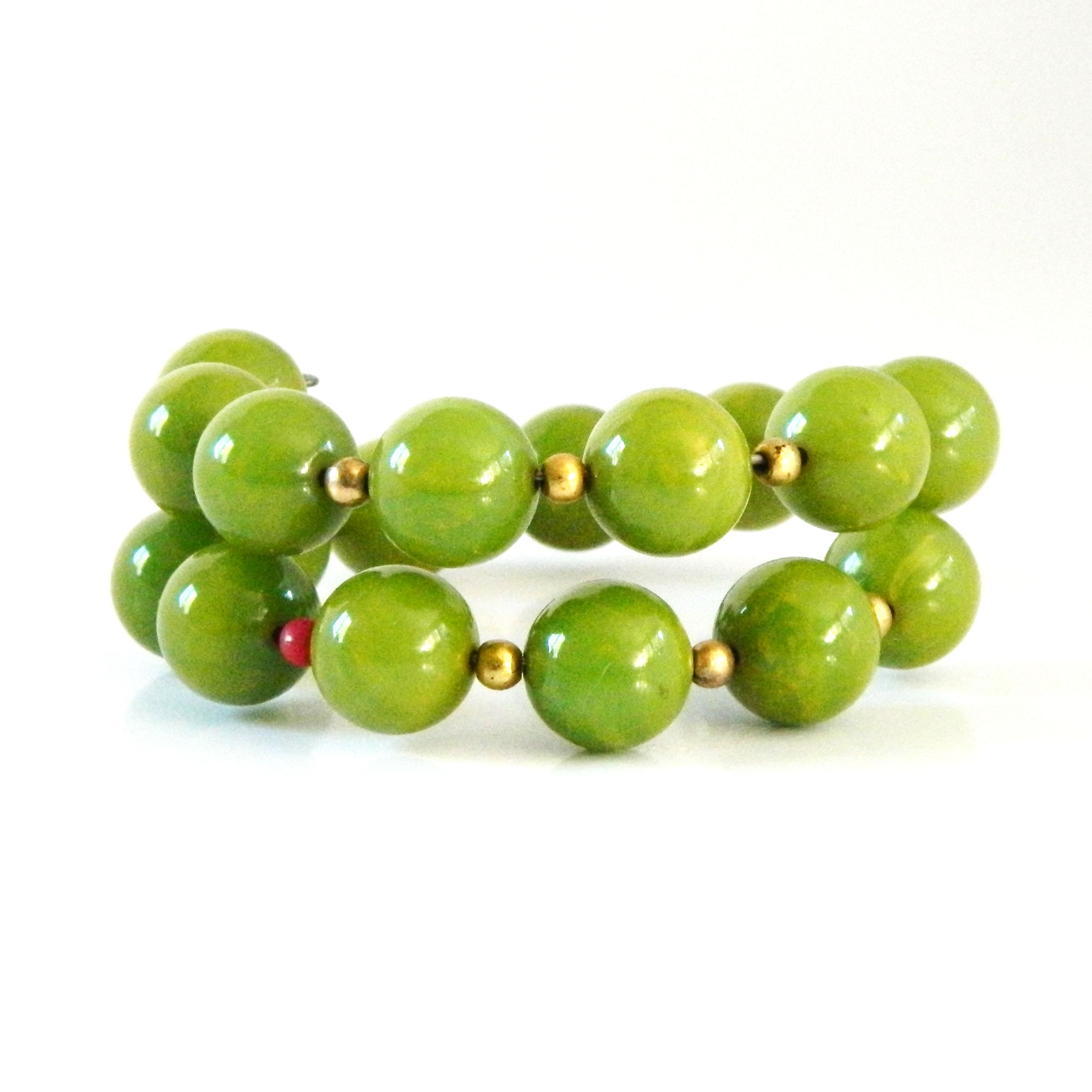 Bakelite bead wrap bracelet