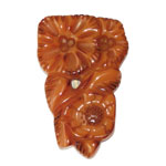 Vintage floral bakelite dress clip