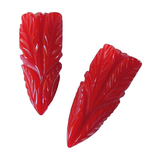1930's red bakelite dress clip