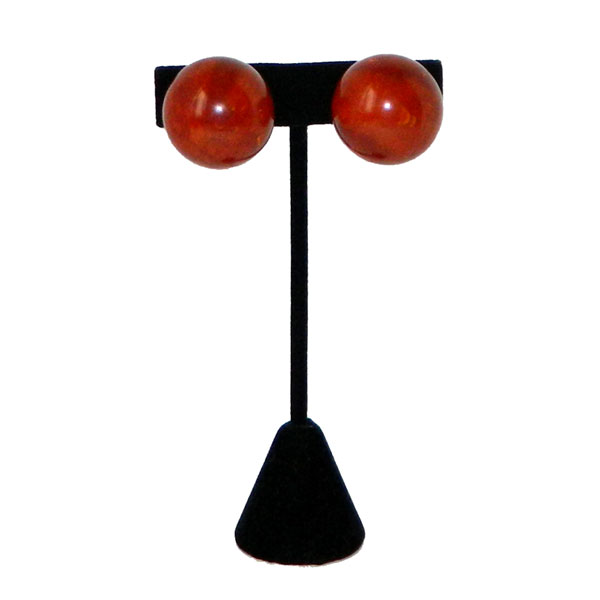 Red bakelite earrings