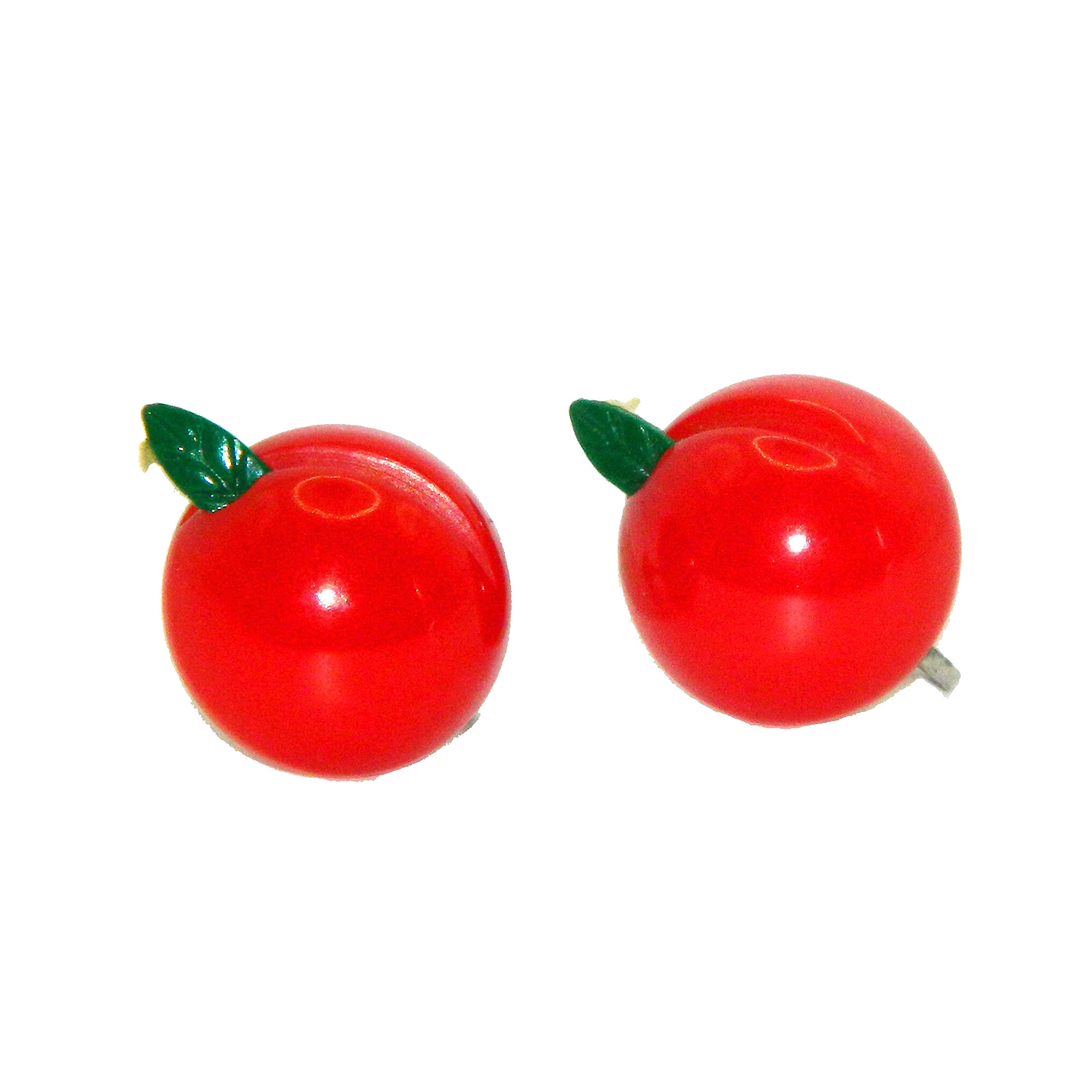 Red bakelite cherry earrings