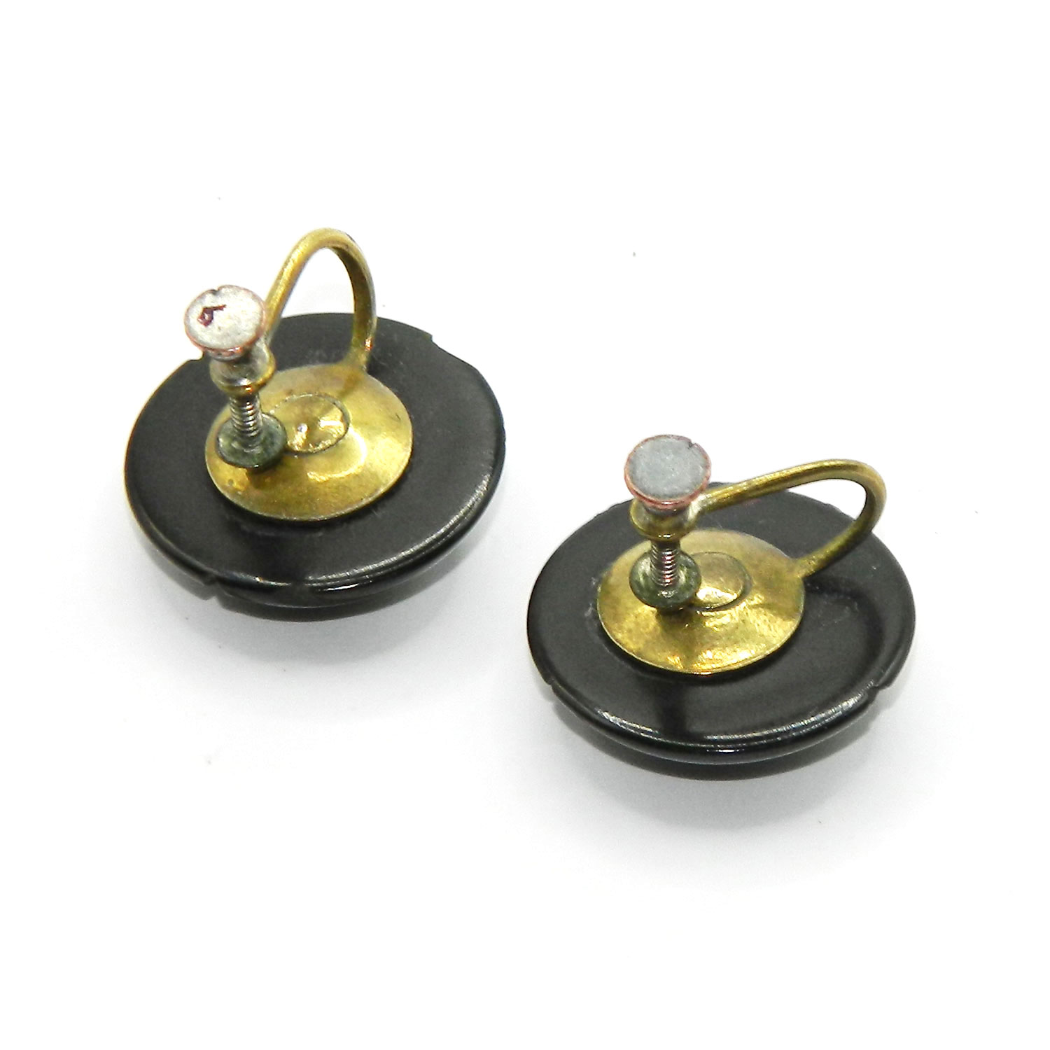 carved bakelite earrings