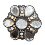 1980s rhinestone belt buckle