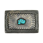 Native American Navajo silver belt buckle