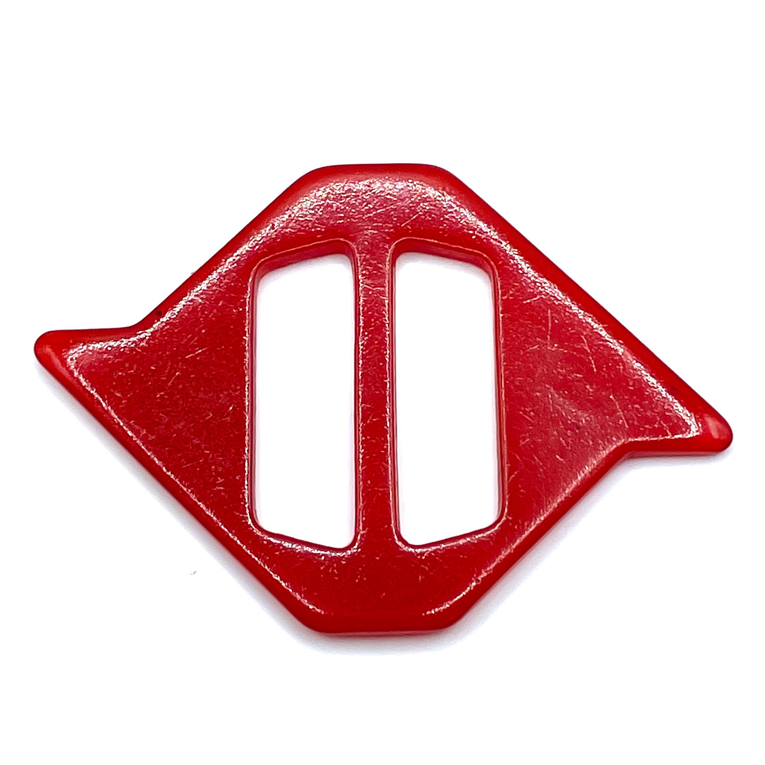 1930s red bakelite belt buckle