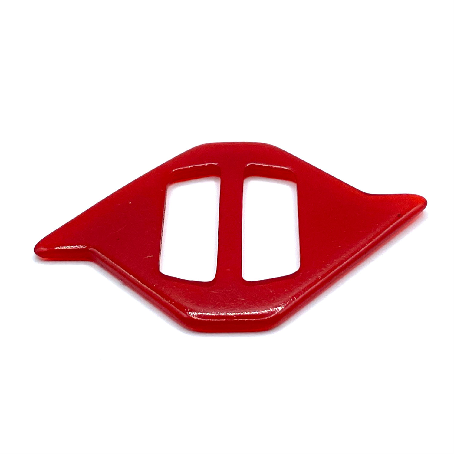 1930s red bakelite belt buckle