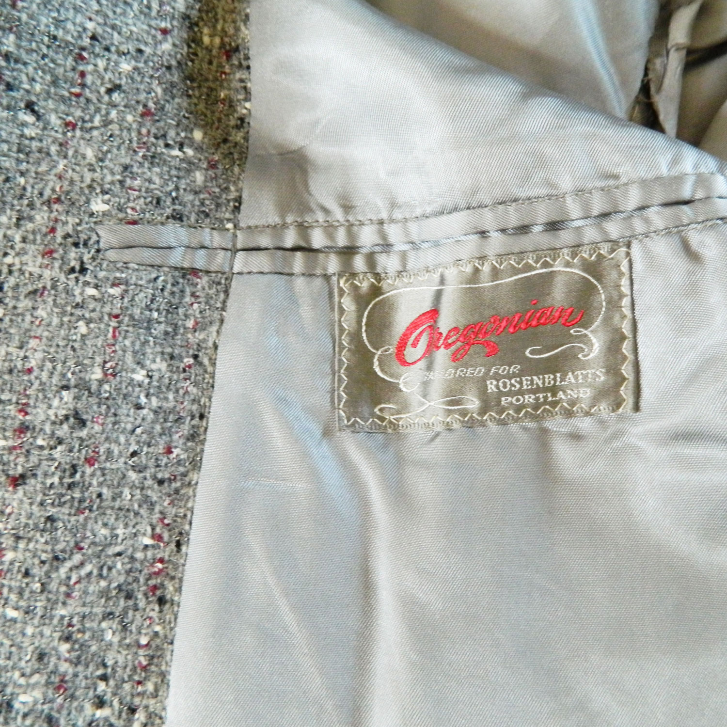 1950's salt and pepper tweed blazer