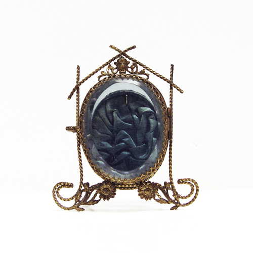 Antique beveled glass ormalu casket box