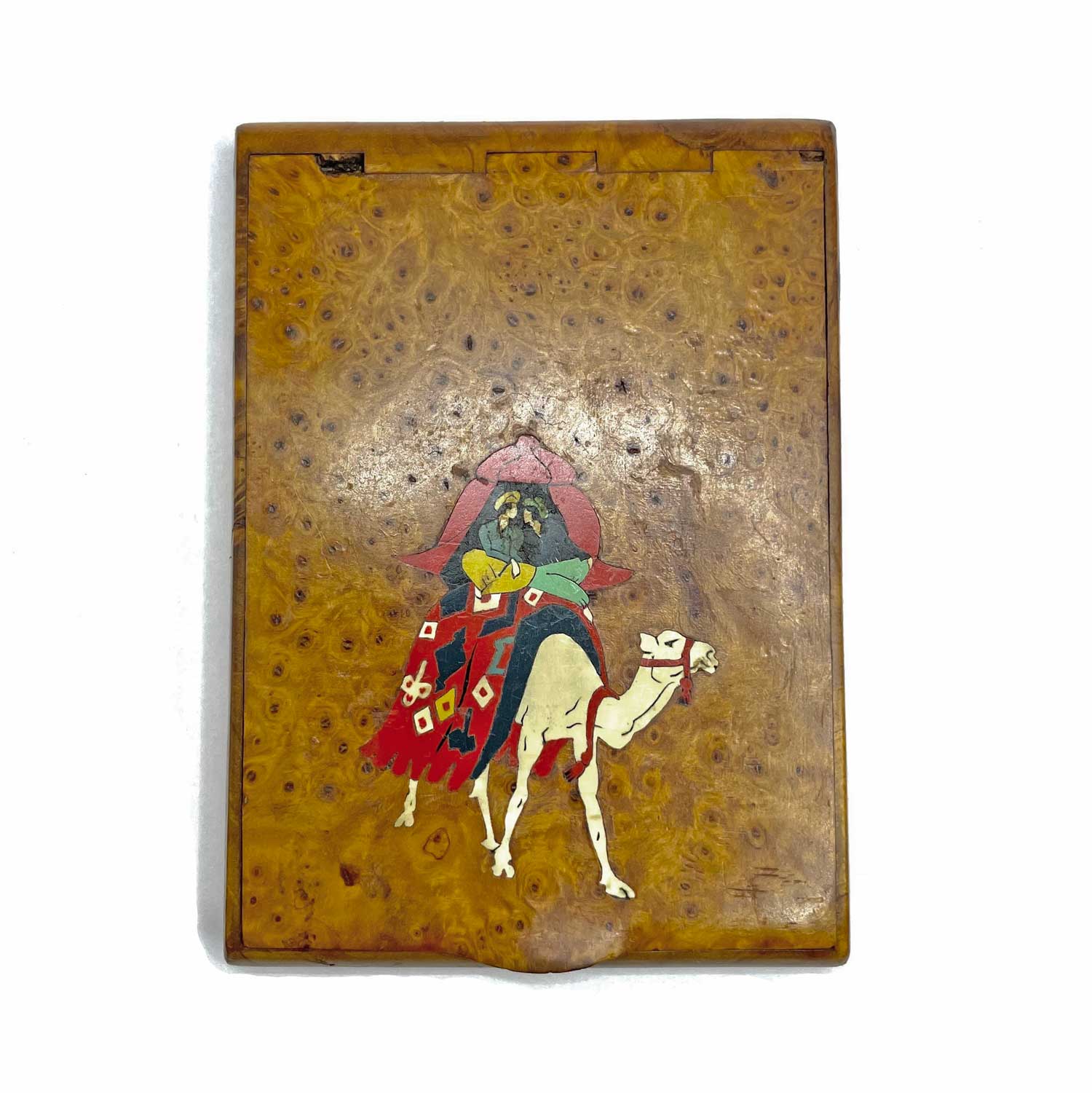 Antique Burl Wood Cigarette Box