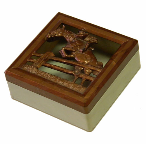 1940's Hickok equestrian themed box with horse and jockey