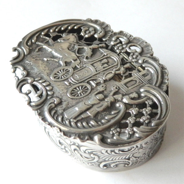 English silver box