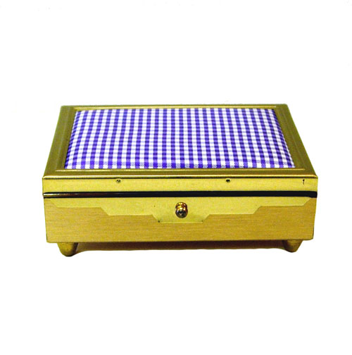 Vintage 1950's brass jewelry box